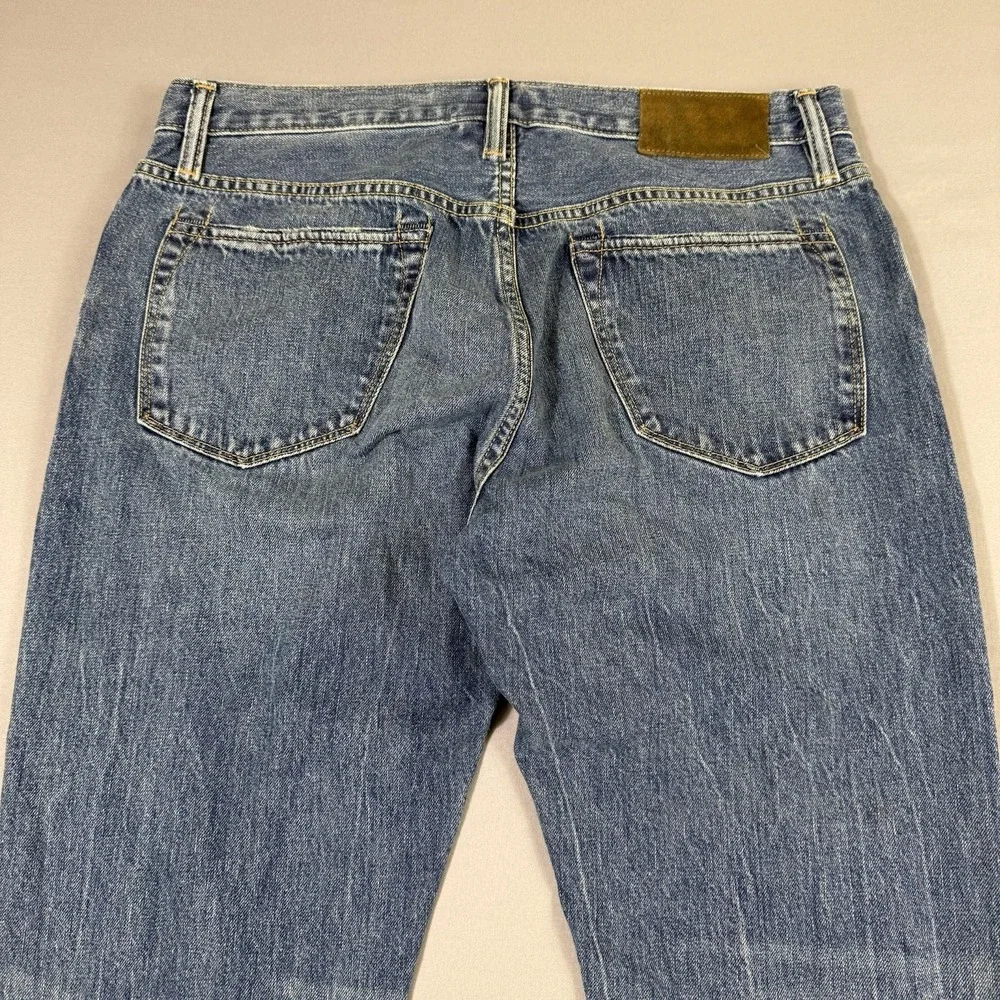 Todd Snyder Selvedge Jeans Mens 33x32 Slim Fit Light Wash Button Fly 12.5 Oz EUC